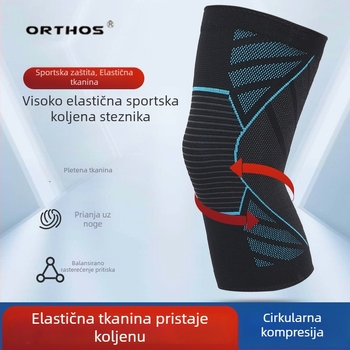 Sportska koljena zaštita od najlona i silikona s protukliznim slojem, elastični navlaka za koljeno s zaštitom patelle za trčanje, vožnju i fitness