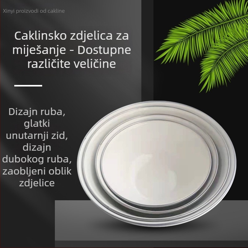 Emajlirana zdjela s poklopcem, višebojna, debela, za instantne rezance