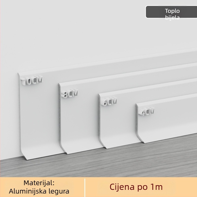 Samoljepljivi aluminijski prag za pod, širina 6/8 cm, krem boja