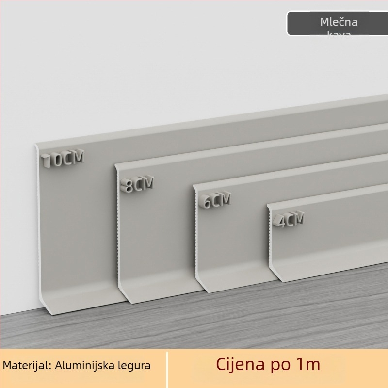 Samoljepljivi aluminijski prag za pod, širina 6/8 cm, krem boja