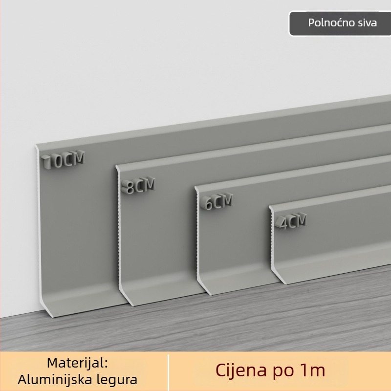 Samoljepljivi aluminijski prag za pod, širina 6/8 cm, krem boja