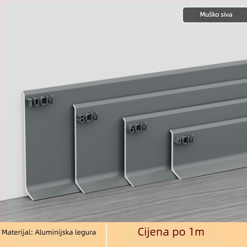 Samoljepljivi aluminijski prag za pod, širina 6/8 cm, krem boja