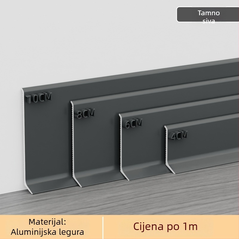 Samoljepljivi aluminijski prag za pod, širina 6/8 cm, krem boja