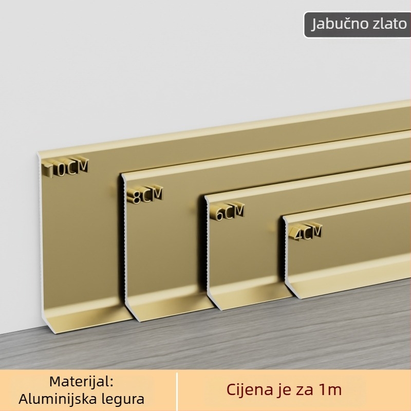 Samoljepljivi aluminijski prag za pod, širina 6/8 cm, krem boja