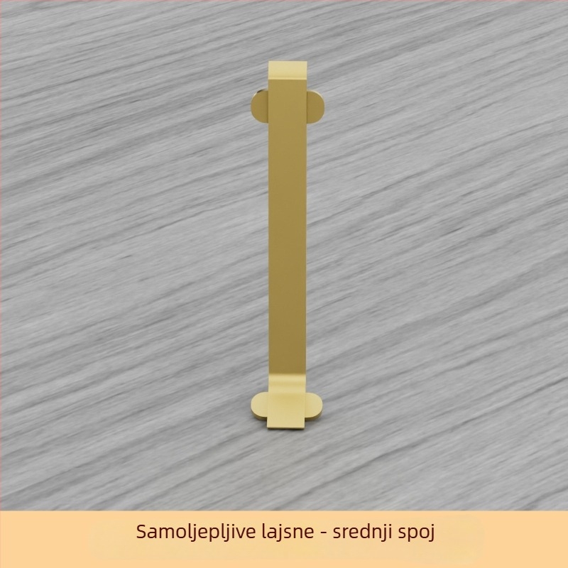 Samoljepljivi aluminijski prag za pod, širina 6/8 cm, krem boja