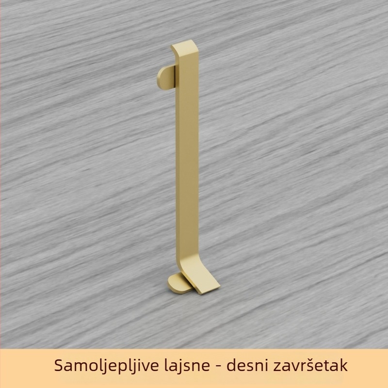 Samoljepljivi aluminijski prag za pod, širina 6/8 cm, krem boja