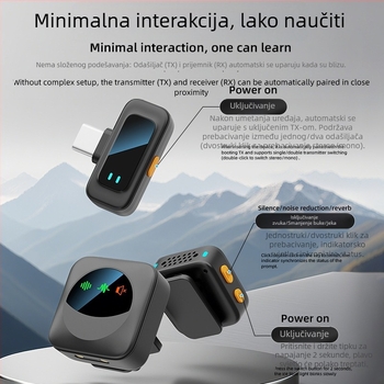 Bežični lavalier mikrofon SX36 Q18 s magnetskim klipom za HD snimanje
