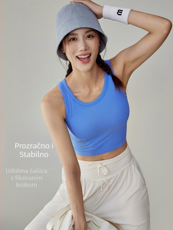 Ženski jednodijelni sportski top za trčanje, skakanje s užetom i jogu — izdržljivo fitness odijelo