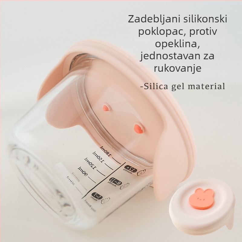 Staklena posuda za bebinu hranu sa hermetičkim spremnikom – zdjela za parenje jaja i dječja kutija za ručak