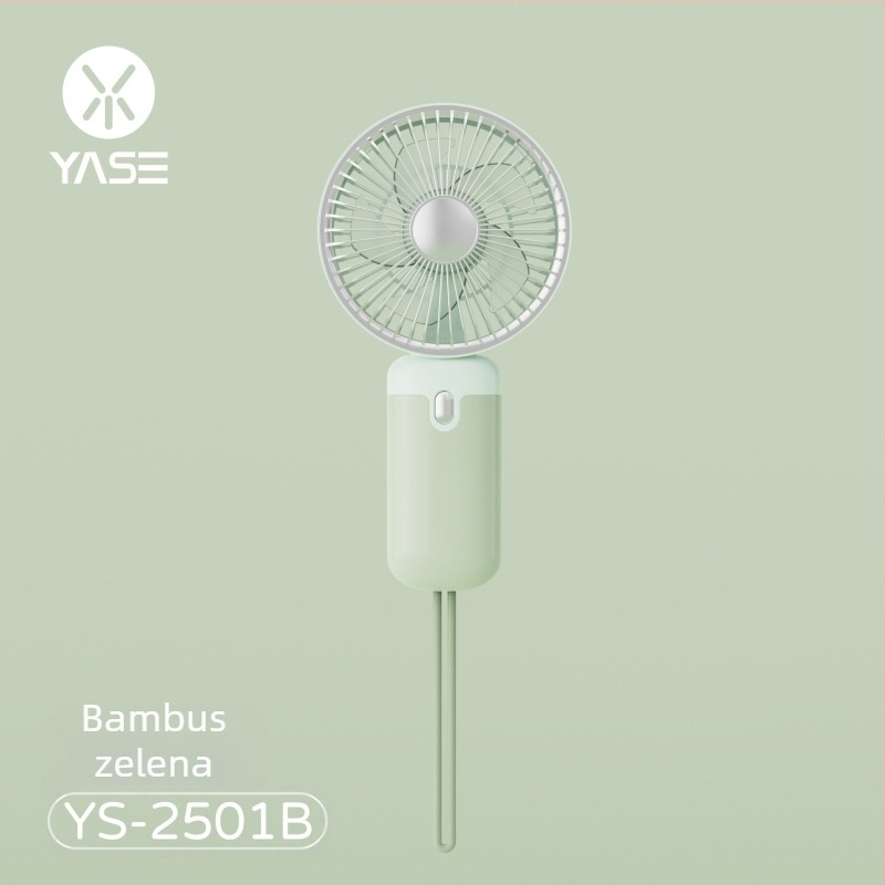 USB mini ručni ventilator s logom, prijenosni, punjivi, s 3 lopaticama