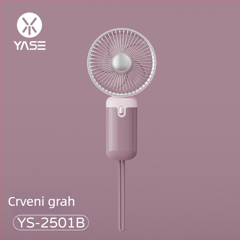 USB mini ručni ventilator s logom, prijenosni, punjivi, s 3 lopaticama
