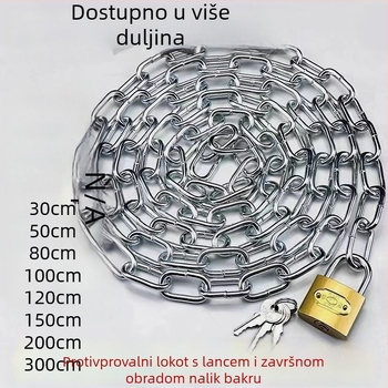 Lančana brava za bicikl i električni bicikl, protiv krađe, čelični lanac