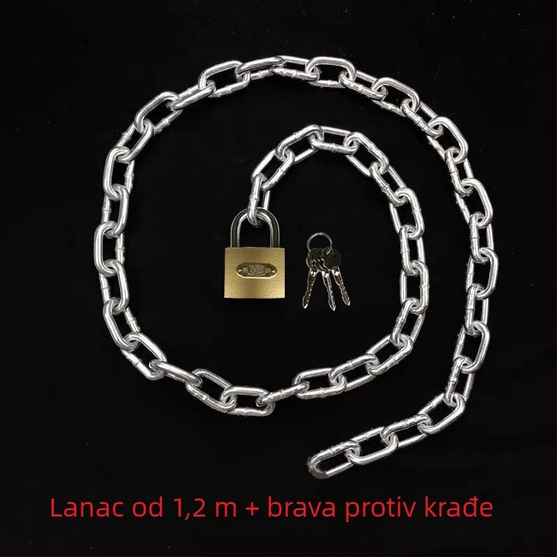 Lančana brava za bicikl i električni bicikl, protiv krađe, čelični lanac