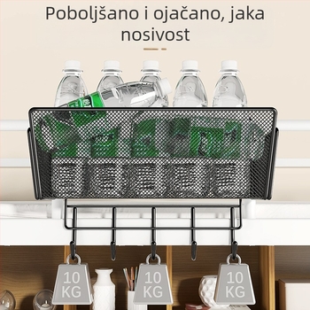 Metalna viseća košarica uz krevet – prostor za pohranu u studentskom domu, za gornji krevet