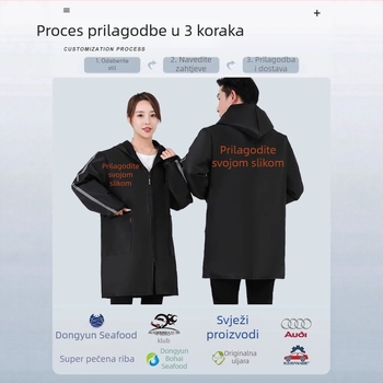 Vodootporna muška radna jakna za jesen-zimu, s flis podstavom, zaštita od prašine, za skladišta