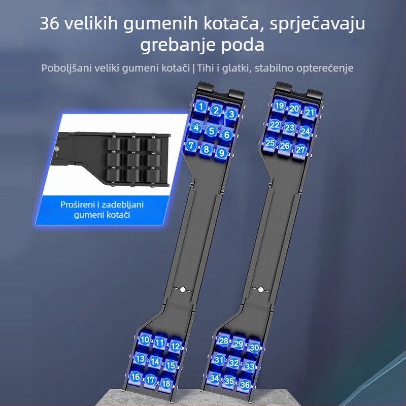 Univerzalna baza za perilicu rublja s kotačićima, podesiva visina, protivklizna i protuvibracijska podloga