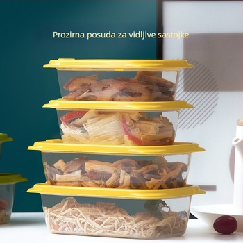 Tea Flower pravokutna plastična kutija za skladištenje hrane s poklopcem