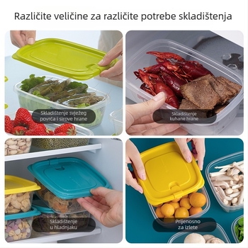Tea Flower pravokutna plastična kutija za skladištenje hrane s poklopcem