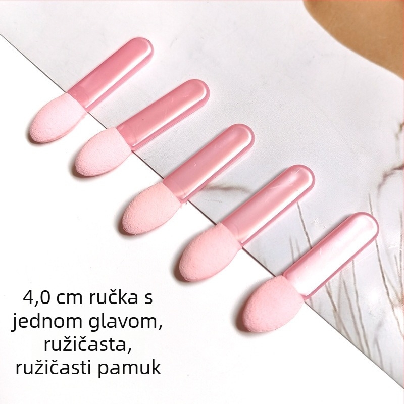 Jednokratna četkica za sjenilo za oči s dvostrukim krajem, prijenosna mini četkica za oči.