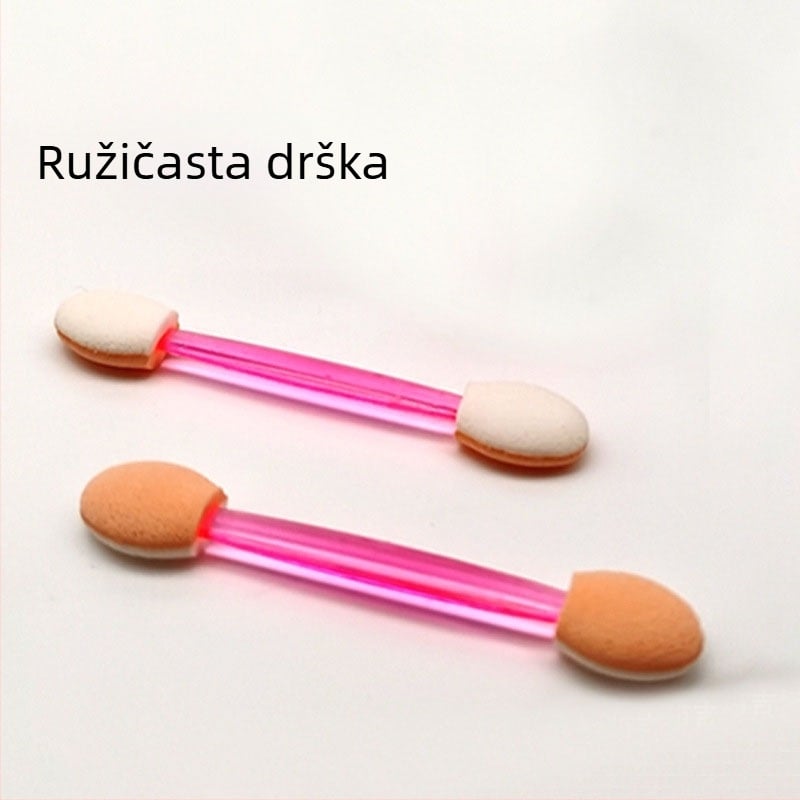 Jednokratna četkica za sjenilo za oči s dvostrukim krajem, prijenosna mini četkica za oči.