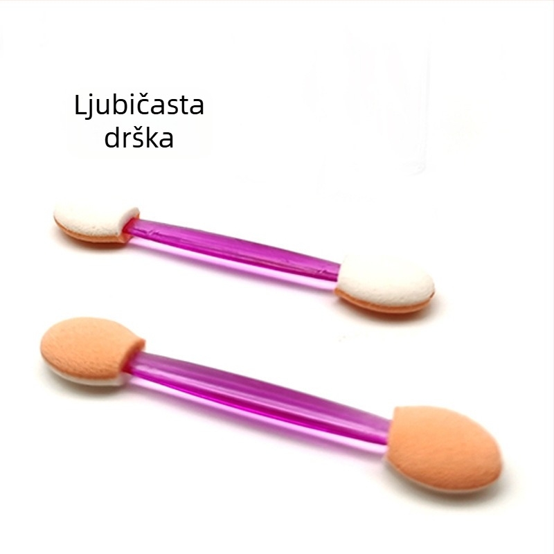 Jednokratna četkica za sjenilo za oči s dvostrukim krajem, prijenosna mini četkica za oči.