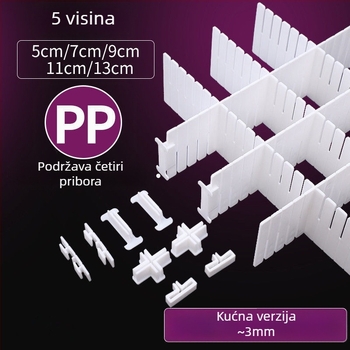 Debljinski dijelitelj ladice i skladišne pregrade — modularni organizacijski mrežni paneli