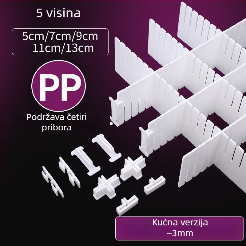 Debljinski dijelitelj ladice i skladišne pregrade — modularni organizacijski mrežni paneli