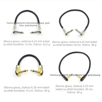 Kabel za gitarske efekte s 6,35 mm integriranom redukcijom šuma za električnu gitaru