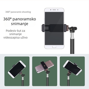 Stativ za telefon za live streaming, podni stalak, teleskopski, sklopivi, prenosni za vanjsku fotografiju