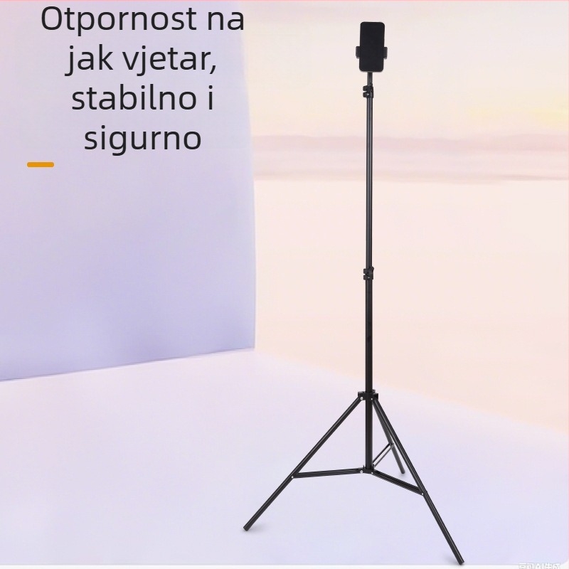 2,1 m nosač za livestream i fotografiranje mobitelom, stativ za telefon, rasvjetni stalk i držač podne lampe