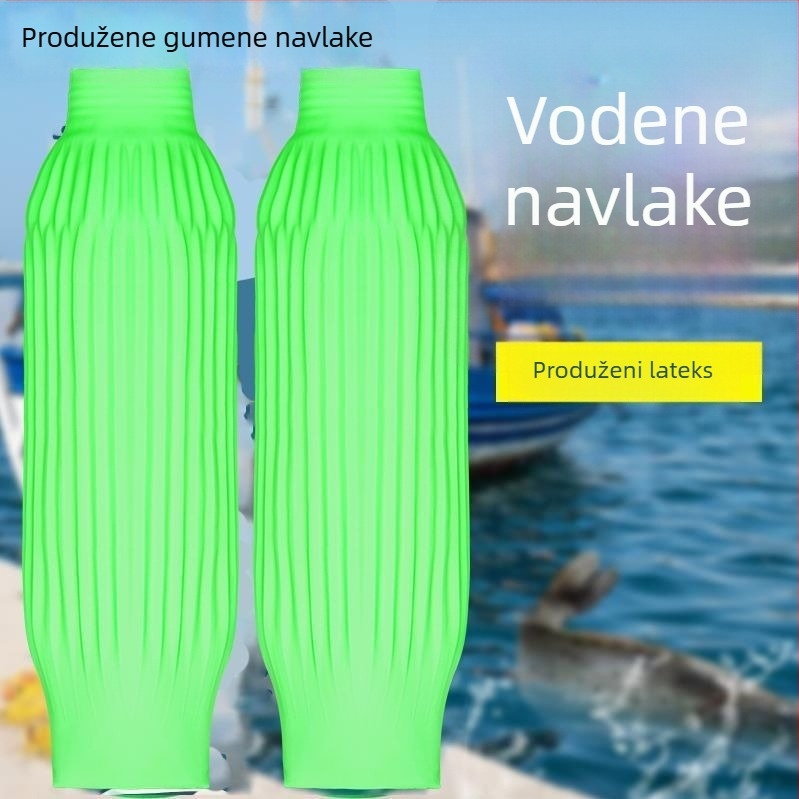 Zaštitne vodootporne latex rukave, otporne na ulje, habanje, prljavštinu, kiseline i lužine, produžene dužine, kuhinja i industrija hrane