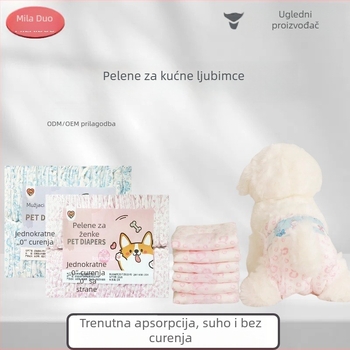 Pelenice za pse za mužjake i ženke, posebne higijenske jastučiće za kućne ljubimce, hlačice za male pse za zaštitu od mokrenja
