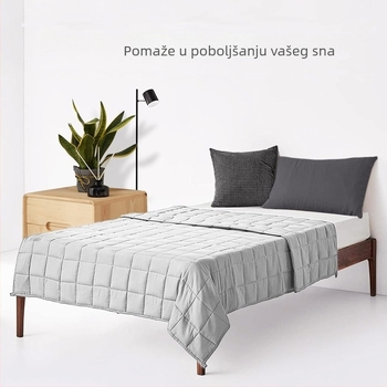 Gravitacijska deka za san, 100% pamuk, svijetlosiva, veličina 150x200–220 cm, proljeće i jesen