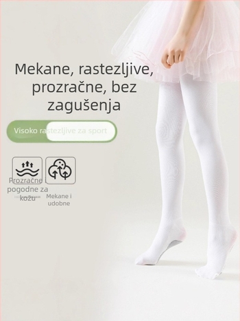 Dječje tanke elastične hulahopke za ples, jednobojne, prozračne i prilagodljive