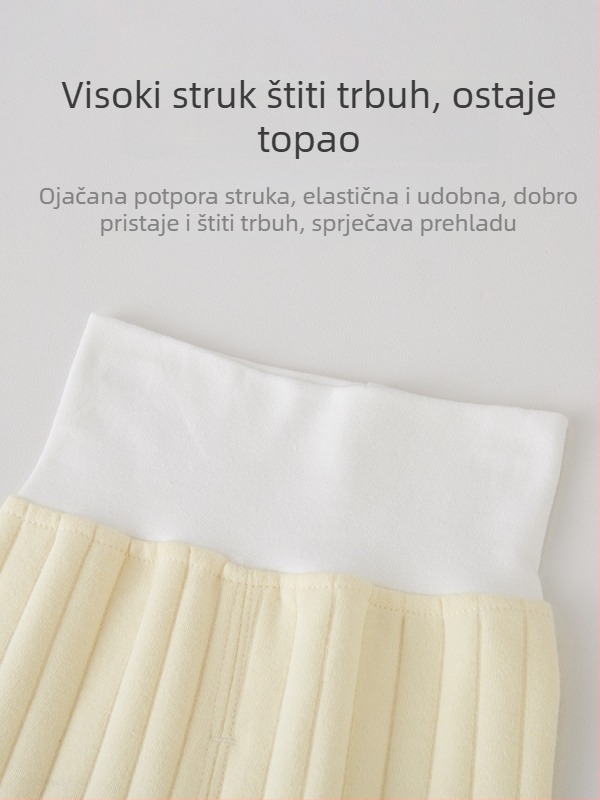 Dječji pamuk dvodijelni kućni set za jesen-zimu: top s dugim rukavima i hlače visokog struka.