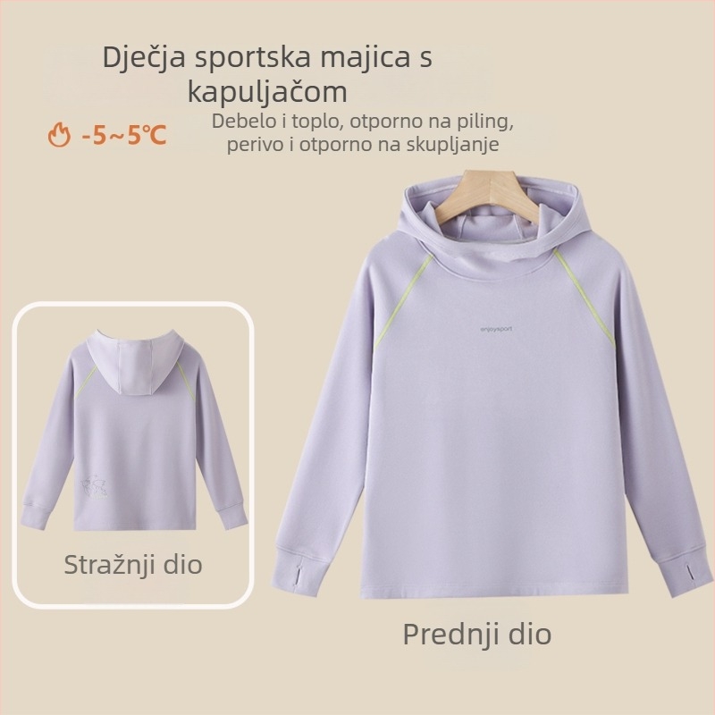 Dječja hoodie od Lyocell smjese, dugi rukav, pulover, jesen-zima, unisex