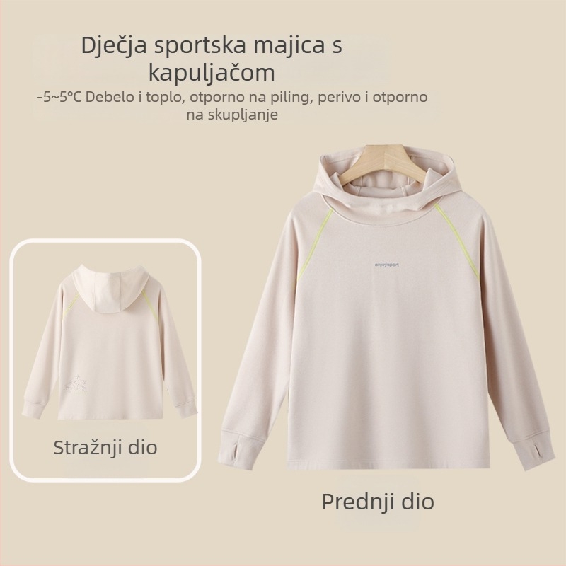 Dječja hoodie od Lyocell smjese, dugi rukav, pulover, jesen-zima, unisex
