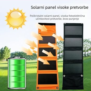 10W prijenosni sklopivi solarni panel za USB punjenje, kampiranje na otvorenom