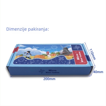 Mikro vjetroturbina bez baze s LED – mini model za istraživanje vjetroenergije