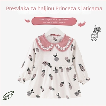 Nepropusna zaštitna odjeća za djecu za hranjenje i crtanje s dugim rukavima, dvostrani dizajn