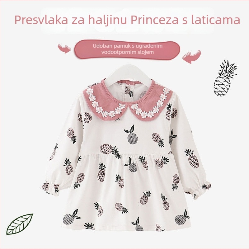 Nepropusna zaštitna odjeća za djecu za hranjenje i crtanje s dugim rukavima, dvostrani dizajn