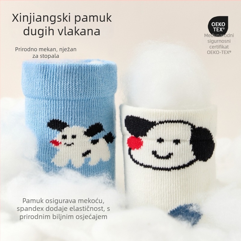 Nidobear dječje čarape s kukicama, proljeće i jesen, šest pari u pakiranju, za djecu (dječake i bebe), individualno pakirane, standardne duljine, kutija poklona