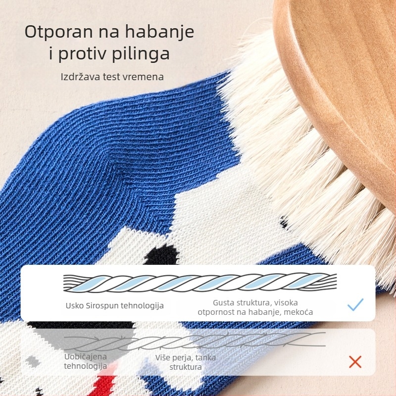 Nidobear dječje čarape s kukicama, proljeće i jesen, šest pari u pakiranju, za djecu (dječake i bebe), individualno pakirane, standardne duljine, kutija poklona