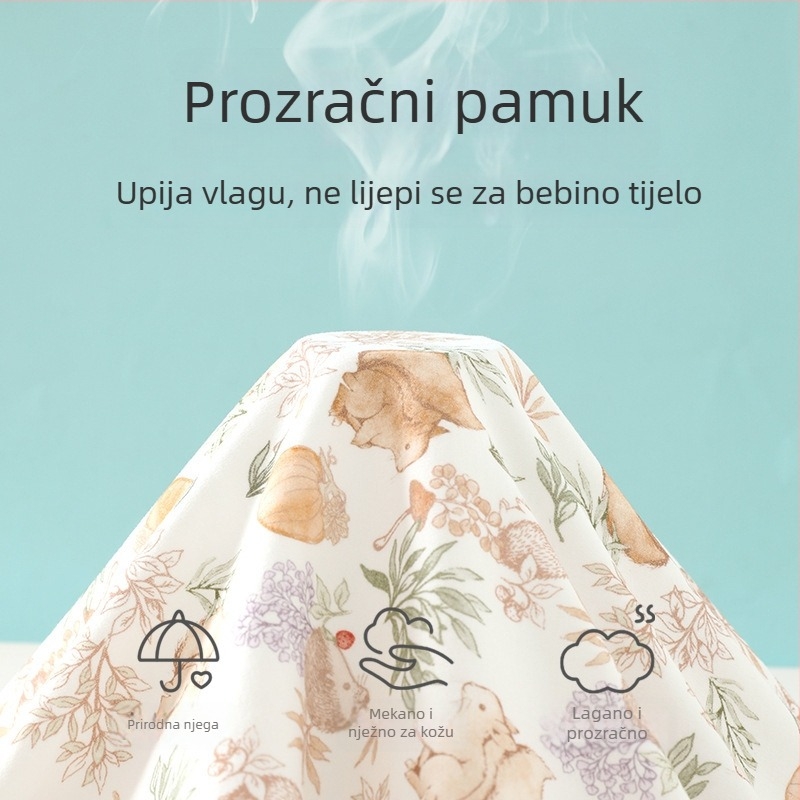Dječja vesta od 100% pamuka za novorođenčad, cijele sezone, bez podstava
