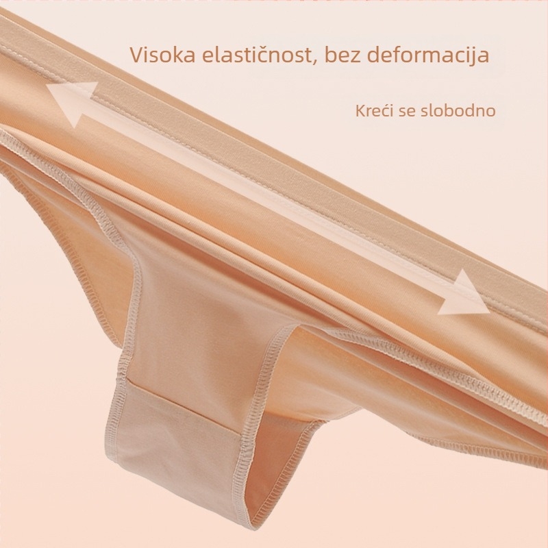 Dječje baletne gaćice visokog struka, trokutasti kroj, boja kože, 100% pamuk, bezšivni, za plesne ispite