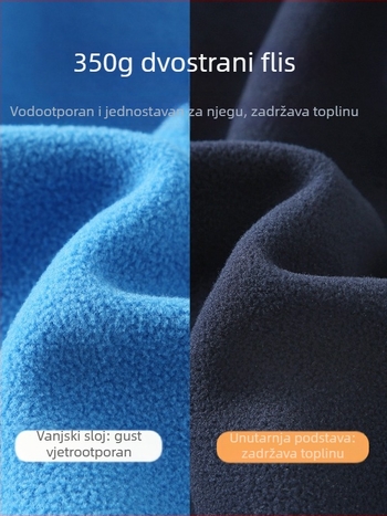 Dječje jesensko vanjsko odijevanje od polar fleecea: lagana jakna na zip i vest s fleksom