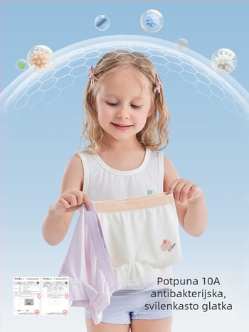 Betides dječje Ice Silk donje rublje za djevojčice, ljeto, modal, prozračne, mekane, tanke, antibakterijske bokserice za djevojčice