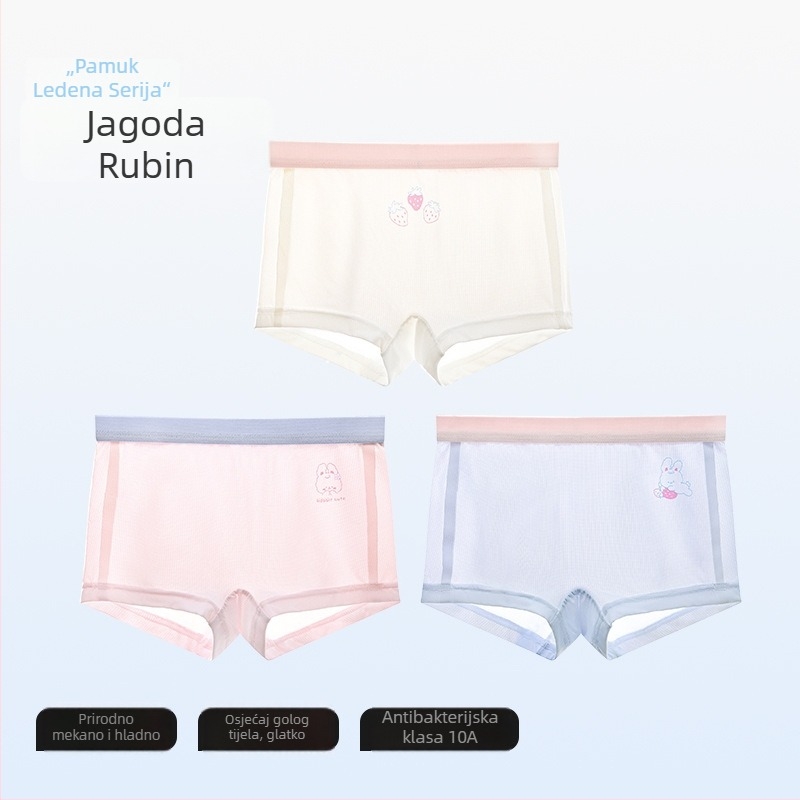 Betides dječje Ice Silk donje rublje za djevojčice, ljeto, modal, prozračne, mekane, tanke, antibakterijske bokserice za djevojčice