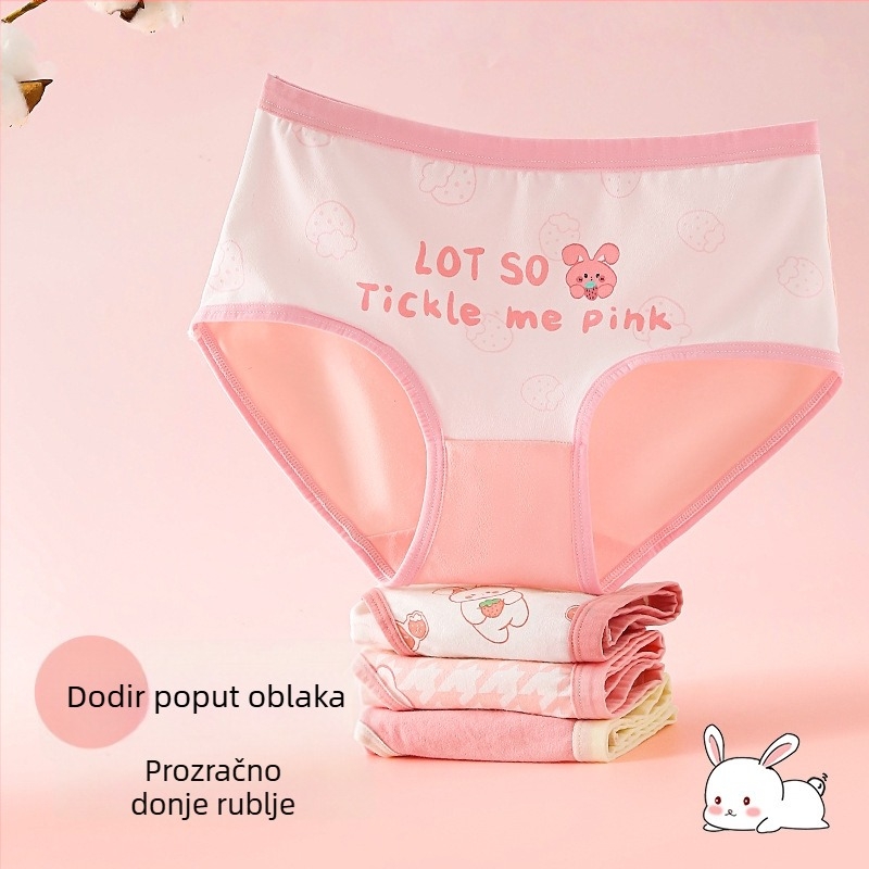 Dječje gaćice s trokutastim krojem od pamuka za djevojčice, Klasa A, za djecu 3–8 godina, 95% pamuk, 5% elastan