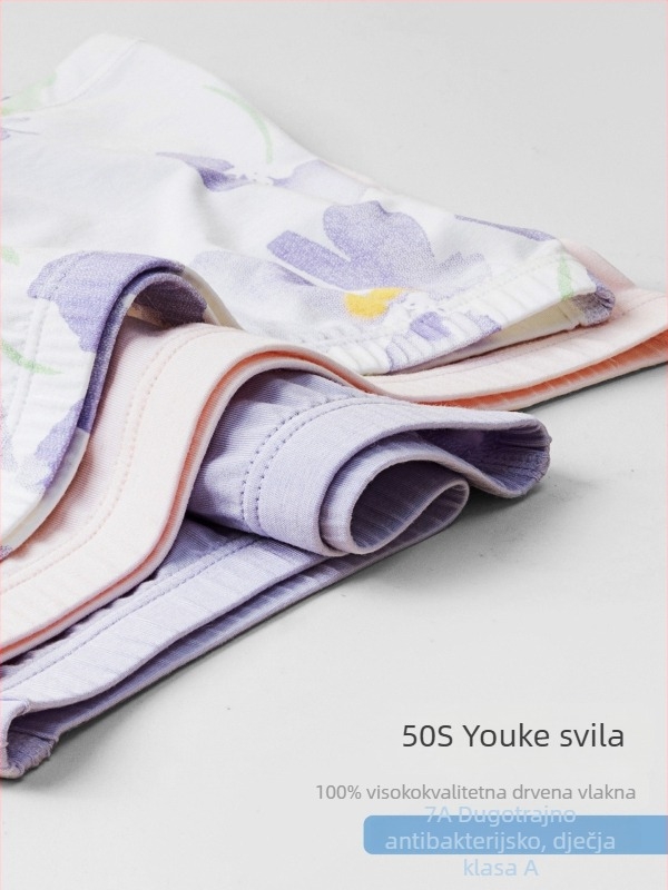 Djevojčice antibakterijsko donje rublje, kategorija A, lagane bokserice za uzrast 3-8 godina, Ecocos materijal, 92,9% regenerirane celulozne vlakna, Warm Buds